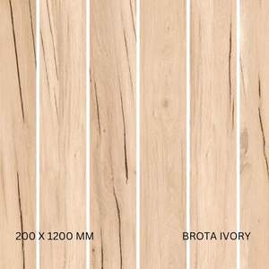 Azulejos modernos con acabado de madera antideslizante de 200x1200mm Instalación adhesiva fácil para apartamento Centro comercial Escuela Acentos exteriores - Product Image 2