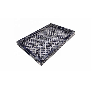ถาดฝังกระดูกทรงสี่เหลี่ยมทำมือพร้อมถาดตกแต่งลายรังผึ้ง - Product Image 5