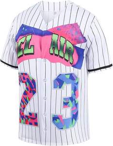 Camisetas de béisbol azules personalizadas con diseño abotonado, uniforme de sublimación transpirable con camiseta de béisbol impresa personalizada - Product Image 3