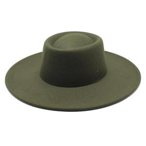 Custom <b>Ribbon</b> Wholesale Women Fedora Hats Wool <b>Wide</b> Brim Felt Hat for Winter - Product Image 1