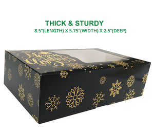 Tùy Chỉnh Thân Thiện Với Môi Tông Giáng Sinh Cookie Hộp Với Cửa Sổ PVC Cho Ăn vặt Bánh Bao Bì Bán Buôn <span class=keywords><strong>Xmas</strong></span> - Product Image 2