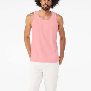 100% algodón transpirable adulto Unisex Jersey gimnasio camiseta sin mangas Hombre - Product Image 1