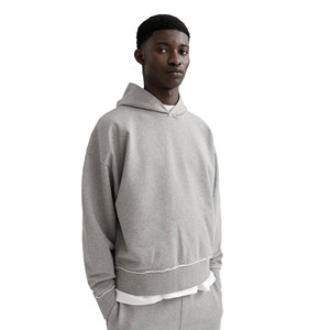 Conjunto Deportivo de Invierno Unisex al por Mayor, Sudadera con Capucha de Algodón y Forro Polar, Transpirable, Ecológico, Resistente al Viento, Pantalones Deportivos para Hombre - Product Image 2