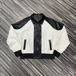 Top Quality Men's Streetwear Casual Winter Loose-Fit Leather Jacket with Zipper Front Windproof - Product Image 3