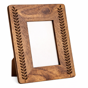 Ornate Wooden Photo <b>Frame</b> with Floral Design Decorative Wooden <b>Frame</b> for Home Decor <b>Vintage</b> Style <b>Picture</b> <b>Frame</b> Stand - Product Image 5