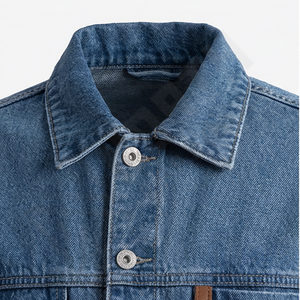 Chaqueta de Moda Urbana para Hombre, Estilo Casual, de Mezclilla y Algodón, Corte Ajustado, Reversible, con Cuello Alto y Logotipo Frontal, Venta Caliente - Product Image 4