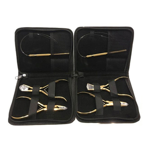 Herramienta de extensión de cabello de acero inoxidable de primera calidad, alicates, tijeras, juego de agujas para tirar de ganchillo, alicates plateados de 7 pulgadas - Product Image 6