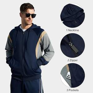 เสื้อกันหนาวมีฮู้ดสำหรับผู้ชายชุดเสื้อผ้าฤดูหนาวพิมพ์ลายระบายอากาศได้ผ้าคอตตอนผ้าขนแกะมีซิปเต็มรูปแบบปักลาย - Product Image 4