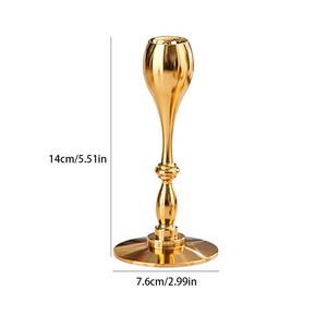 Lujoso portavelas artístico de aluminio para decoración del hogar, diseño curvo para Navidad, Pascua y otras ocasiones especiales - Product Image 6