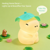 Veilleuse Capybara en silicone, lampe LED mignonne en forme d'animal, rechargeable par USB, commande tactile, CE, pour chambre d'enfant, fabricant