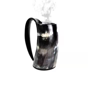 Tasses exclusives en corne de buffle naturelle 2025 Tasse à bière Viking la plus vendue pour les Offre Spéciale de fête - Product Image 2
