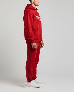 ชุดวอร์มผู้ชายทรงปกติ ผ้าฟลีซคอตตอน 100% สไตล์สตรีทแวร์ สีพื้น ระบายอากาศได้ดี ชุดเซ็ทสองชิ้นสั่งทำได้ - Product Image 3