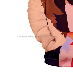 Venta al por mayor All-Over Sublimation Print Pullover Hoodie Personalizable Bulk Streetwear para la temporada de invierno Hoodie 2017 - Product Image 3