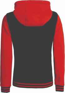 Custom Made <b>Men's</b> Polyester/Cotton Fleece Oversized Fit <b>Hoodie</b> Color Blocking Design Waterproof Windproof Features Embroidery - Product Image 3