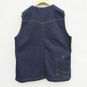 Chaleco Vaquero de algodón sin mangas para hombre más vendido para invierno, fabricado en fábrica con bolsillos delanteros, opción de talla grande - Product Image 2
