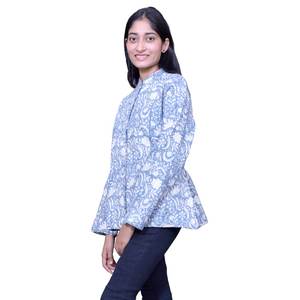 Nouvelle tendance vestes matelassées pour femmes, bloc de main imprimé rembourré avec couche de coton doux vestes matelassées pour femmes à vendre - Product Image 5