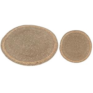 Posavasos de yute para uso en la cocina Posavasos de lujo con yute Color marrón Acabado Artículo de utensilios de cocina Posavasos de yute - Product Image 1