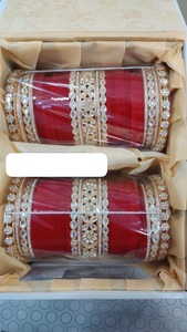 Chura Nupcial con Detalles Dorados, Joyería Punjabi de Moda para Bodas, Accesorio Imprescindible de Proveedor Indio, Hecho de Latón - Product Image 4