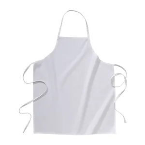 ผ้ากันเปื้อนผ้าฝ้ายสีขาวแบบกำหนดเองสำหรับบาริสต้าและช่างทำขนม - Product Image 1