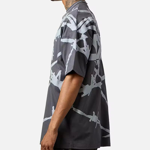 Puff impresión personalizada propio diseño pesado algodón 100% algodón suelto de gran tamaño buena calidad Impresión de transferencia de calor camiseta para hombre - Product Image 5