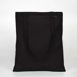 Bolsa de Tela Negra de Algodón con Asas, Ecológica y Resistente, Tamaño Mediano 14x16 (35x40 cm), para Publicidad o Uso en la Playa, Bolsa sin Estampado - Product Image 5
