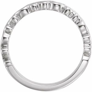Stuller 14KW Eternity Vintage Titanium <b>Ring</b> 50936:103P Gold Plated 18K Wedding Inlay Claw Waterproof Stackable Trendy Number - Product Image 2