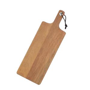 Tabla de cortar de madera de acacia pequeña OEM con asa para servir Pizza, queso, fruta, utensilios de cocina calientes, bloques de cortar de alta demanda - Product Image 1