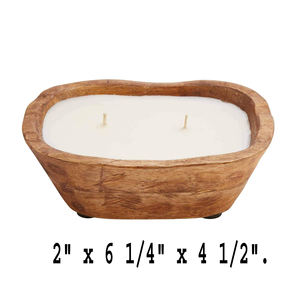 Cuenco de madera para decoración navideña, vela hecha a mano, precio al por mayor y calidad premium, de proveedor indio - Product Image 3