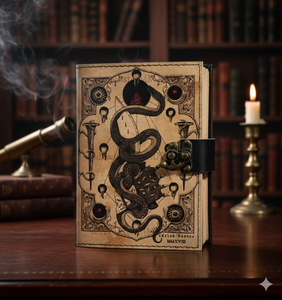 Cubierta de cuero con estampado de dragón, diario de escritura, cuaderno antiguo, cuaderno de bocetos, diario de viaje con borde de cubierta vintage, papel hecho a mano - Product Image 5