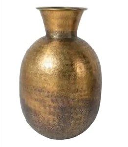 Floor Standing Long Gold Metal Decorative flower <b>Vase</b> For Wedding Flower Arrangement - Product Image 5