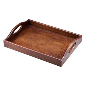 Diseño elegante para servir frutas de madera natural y bandeja de madera decorativa decoración del hogar vajilla ruedas diseño aluminio - Product Image 1