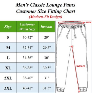 Lot de 3 pantalons de pyjama classiques pour homme – Décontractés d'été en mélange de coton doux à séchage rapide avec taille élastique et cordon de serrage, coupe décontractée - Product Image 2