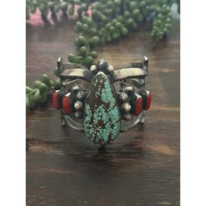 Chimney Butte Multi Stone & Sterling <b>Silver</b> Fashion <b>Cuff</b> <b>Bracelet</b> - Product Image 2
