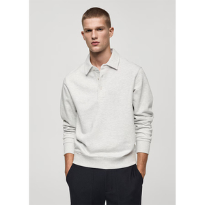 Logotipo personalizado 100% algodón francés Terry Sudadera con capucha hombres medio botón cierre hombres Polo sudadera sudaderas con capucha para hombres - Product Image 1