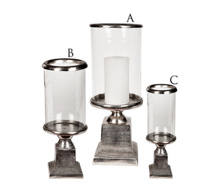 Bougeoir en métal au design unique Finition argentée brillante T Light Chandelier en verre Votive pour Noël Anniversaire - Product Image 1