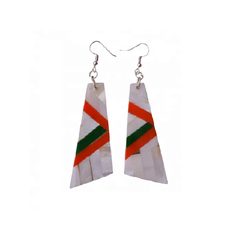 Wholesale New Design polished shiny handcrafted Mother of Pearl Earrings for women from India by Crafts Calling
