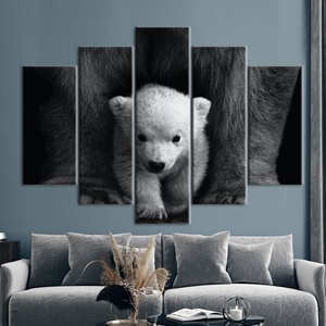 ผ้าใบพิมพ์ลายศิลปะสัตว์ที่มีลายน้องหมีขั้วโลก,5P Mix:Gallery Wrap - Product Image 1