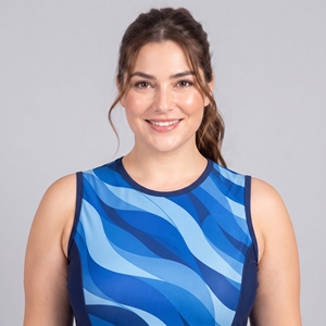 Nouvelle conception professionnelle pour femmes, ensemble burkini modeste 2 pièces, logo sur le devant, séchage rapide, respirant, extensible, haute qualité, été - Product Image 2