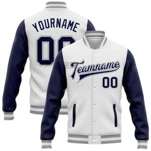 Top qualité coton respirant séchage rapide hiver à manches longues Style décontracté Streetwear collège Baseball veste pour hommes nom de l'équipe - Product Image 3