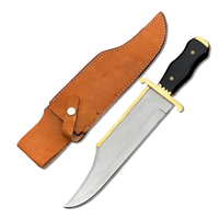 Cuchillo antiguo Bowie vintage, la mejor idea de regalo para él, hoja fija, películas, cuchillos de caza con mango de micarta negro.