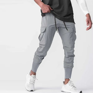New Clothing Men's Autumn Hip Hop Mid Elastic Waist <b>Fleece</b> Joggers Customizable Waterproof Cotton Warm <b>Trouser</b> - Product Image 2