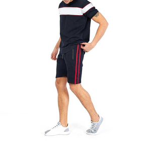 Ensemble T-shirt et short respirant en polaire 100 % polyester pour homme, service OEM, tendance 2025, logo personnalisé brodé, été, lot de 2 - Product Image 4