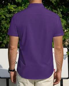 Outdoor Long Sleeve Solid Eco-Friendly Zipper <b>Flannel</b> Anti-Wrinkle Casual Dress <b>Shirts</b> <b>Men</b> Polyester/Cotton Custom OEM - Product Image 2