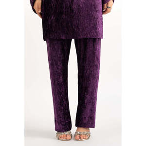 Ensemble coordonné en velours froissé automne IPST-55163 avec col montant, tenue élégante pour occasions festives, nettoyage à sec uniquement - Product Image 3