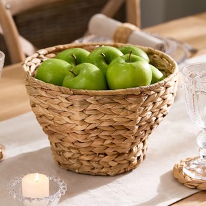 Bol à fruits de cuisine à pied en jacinthe d'eau Décor de présentation de repas naturel Produits vietnamiens en gros écologiques - Product Image 3