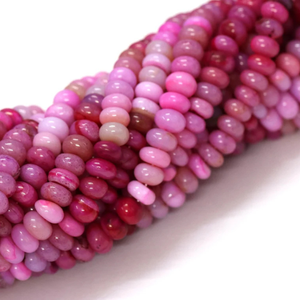 Increíbles cuentas de ópalo en tonos rosa y rojo, forma redonda lisa, cuentas de piedras preciosas de ópalo rosa rojo de 7-10 mm, cuentas de ópalo de calidad AAA. - Product Image 5