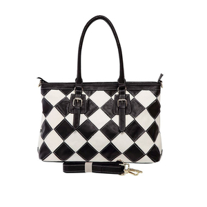 กระเป๋าถือหนัง PU แบบนิ่มสำหรับผู้หญิงแนววินเทจแบบใหม่มีซิปล็อคกระดุมแบบเต็มลายทางสีทึบใหม่ - Product Image 4