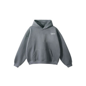 Usine Logo personnalisé lavage à l'acide Vintage pull à capuche zippé coton vieilli français éponge soleil délavé Streetwear sweats à capuche - Product Image 6