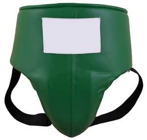 Protège-entrejambe réglable en cuir vert par Lawd Sports pour la boxe, le MMA, le kickboxing, l'entraînement et les arts martiaux - Product Image 1