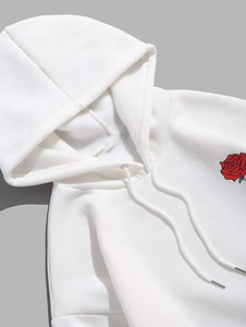 Vente en gros de sweats à capuche imprimés avec logo personnalisé pour adultes sweats à capuche imprimés streetwear pour hommes coton mélangé de base lourd - Product Image 5